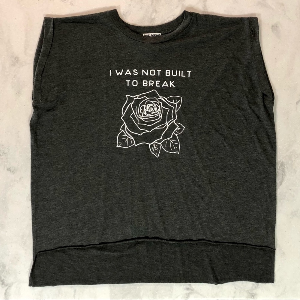 EUC ‘I Was Not Built To Break’ Muscle T-Shirt Size XL